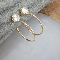 Brinco Leona Semijóia Banhado a Ouro Tendência Moderno