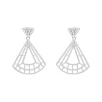 Brinco Leque Banhado a Prata 925