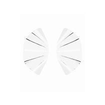 Brinco leque ondulado G - Banhado em prata 925