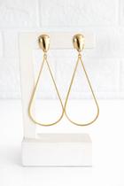 Brinco leve sofisticado modelo gota Banho:Ouro 18kl Brinco leve sofisticado modelo gota Banho:Ouro 18kl