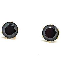 Brinco Lonely Eight Solitário Cristal Onix Folheado Ouro 18K Brinco Lonely Eight Solitário Cristal Onix Folheado Ouro 18K