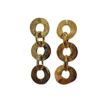Brinco Longo Círculos - Banho de Ouro18K ou Prata Brinco Longo Círculos - Banho de Ouro18K ou Prata
