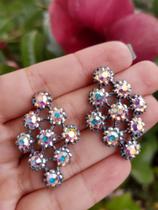 Brinco Losango Com Strass Futa Cor Brinco Losango Com Strass Futa Cor