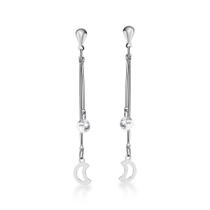 Brinco Lua Aço Inox Estilo Durabilidade Sofisticação