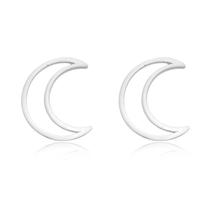 Brinco Lua Grande Vazada de Prata 925