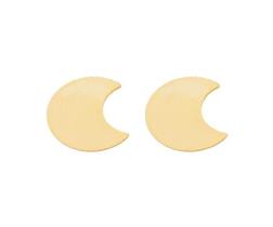 Brinco Lua Lisa Banhado em Ouro 18K Brinco Lua Lisa Banhado em Ouro 18K