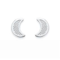Brinco Lua Pequena Banhado a Prata