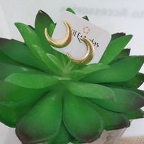 Brinco Luna Semijóia Banhado a Ouro Tendência Moderno Brinco Luna Semijóia Banhado a Ouro Tendência Moderno