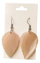 Brinco Madrepérola Rosa Formato Folha Pedra Natural Mar Verão Praia Brinco Madrepérola Rosa Formato Folha Pedra Natural Mar Verão Praia