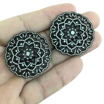 Brinco Mandala Luxo Cravejado Brinco Mandala Luxo Cravejado