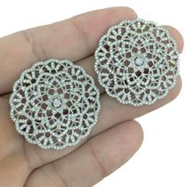 Brinco Mandala Luxo Cravejado