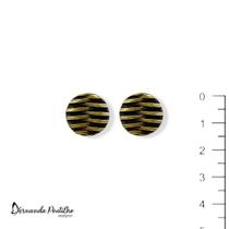 Brinco Mandalinha Riscadinho 11958 - Acessório Elegante