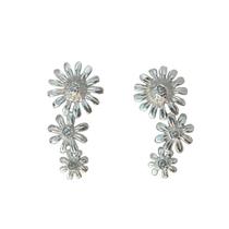 Brinco Margaridas Prata - Cod 939