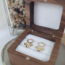 Brinco Marilda Semijóia Banhado a Ouro Tendência Moderno