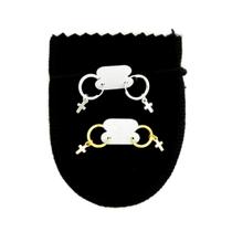 Brinco Masculino 10Mm 2 Pares Folheado Ouro/Prata Br256