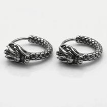 Brinco Masculino Argola Bali Tribal Aço Inox Dragao Moda Brinco Masculino Argola Bali Tribal Aço Inox Dragao Moda