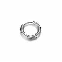 Brinco Masculino Argola Prata Aço Inoxidável- 1 unidade (Não é o par) Brinco Masculino Argola Prata Aço Inoxidável- 1 unidade (Não é o par)