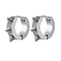 Brinco Masculino de Argola Espinho Spike Titânio - Aço Inoxidável - PAR