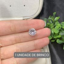 Brinco Masculino Pedra Zircônia 10mm Prata 925 Legítima Um