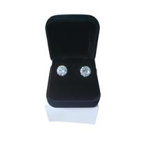 Brinco Masculino Prata 925 Redondo Diamante Sintético 10mm