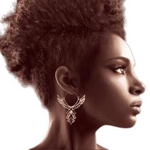 Brinco Maxi Boho Hippie Leve Indiana Mandal Prateado Dourado