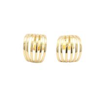 Brinco Meia Argola Banhado a Ouro Aros Lisos Brinco Meia Argola Banhado a Ouro Aros Lisos