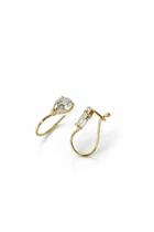 Brinco Meia Argola com Zircônia Ouro 18k - 1.40