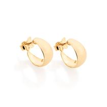 Brinco meia argola folheado a ouro 524526 Rommanel Brinco meia argola folheado a ouro 524526 Rommanel