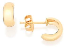 Brinco Meia Argola Formada Por Aro Liso Rommanel 525886