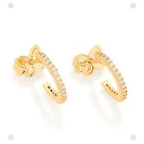 Brinco meia argola infantil folheado a ouro rommanel