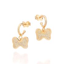 Brinco meia argola laço da minnie BRANCO 527225 Rommanel Brinco meia argola laço da minnie BRANCO 527225 Rommanel