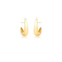 Brinco Meia Argola Liso Anzol Brinco Meia Argola Liso Anzol