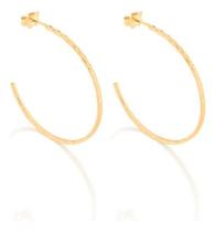 Brinco Meia Argola Trabalhada Diamantado Rommanel 524199