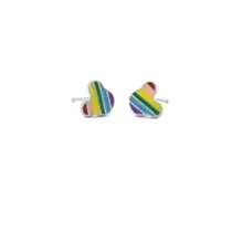 Brinco Mickey com Resina Arco Iris Aço Inox Brinco Mickey com Resina Arco Iris Aço Inox