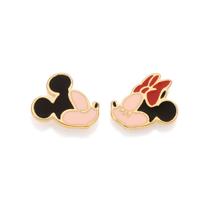 Brinco Mickey e Minnie Banhado a Ouro Rommanel 527314