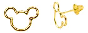 Brinco Mickey Fio Ouro 18k