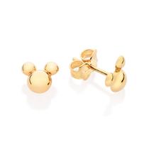 Brinco mickey folheado a ouro 527226 Rommanel Brinco mickey folheado a ouro 527226 Rommanel