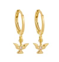 Brinco Mini Argola Espírito Santo Banhado em Ouro 18K