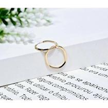 Brinco Mini Argola Sextavada Alongada 1cm Ouro 18k 750 Puro Original Infantil Menina Feminino Segundo Furo Com Garantia