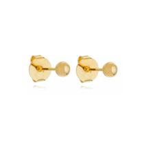 Brinco Mini Bolinha Banhado A Ouro 18k