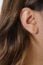 Brinco Mini Concha Vazada de Semijoia