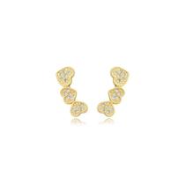 Brinco Mini Ear Cuff Luna - Banhado a Ouro com Zircônias Brinco Mini Ear Cuff Luna - Banhado a Ouro com Zircônias