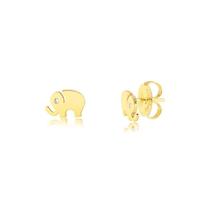 Brinco Mini Elefante Com Pedra De Zircônia Folheado A Ouro Brinco Mini Elefante Com Pedra De Zircônia Folheado A Ouro