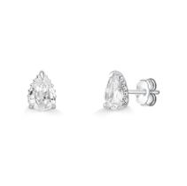 Brinco mini gota com cravejado zirconia joia de prata luxo exclusivo moverich Brinco mini gota com cravejado zirconia joia de prata luxo exclusivo moverich