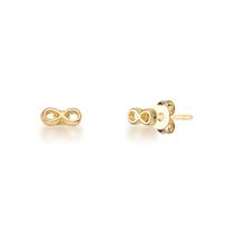 Brinco Minimalista Infinito Folheado a Ouro 18k Antialérgico