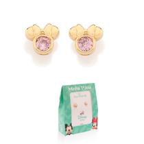 Brinco Minnie baby Banhado Ouro com Zircônia Rommanel 527350