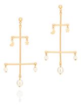 Brinco Móbile Com 2 Luas E 2 Estrelas Pendu 526762