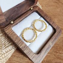 Brinco Movimento Semijóia Banhado a Ouro Tendência Moderno