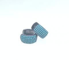 Brinco nano turquesa