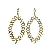 Brinco Navete - Cod 943 Banhado a ouro 18k